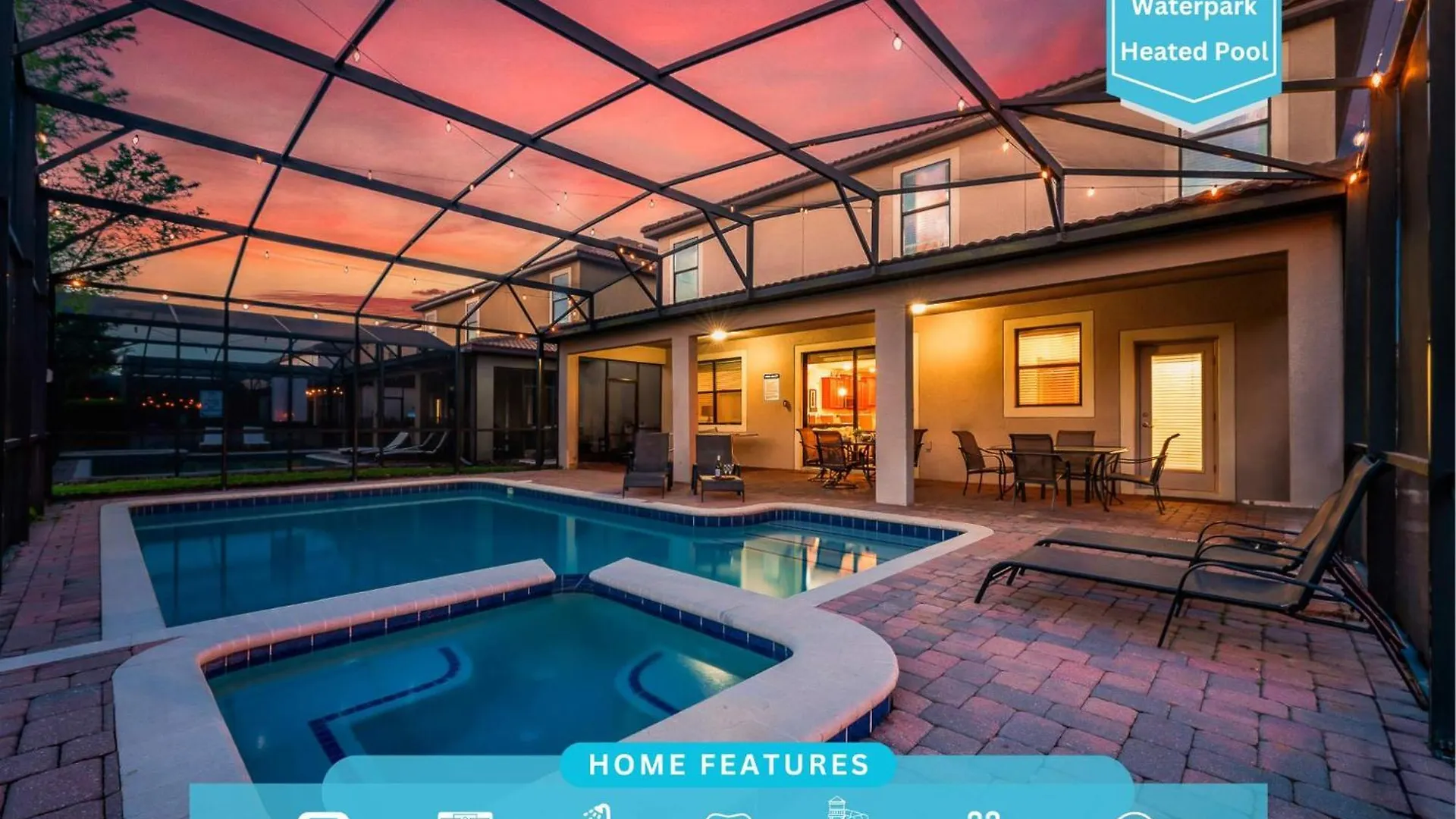 Heated Pool Villa & Free Waterpark Near Disney Davenport United States